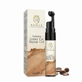 Under Eye Cream for Dark Circles Removals, Puffiness & Fine Lines for Women & Men with 360° Massage Roller Enriched With Caffeine, Vitamin C & E, Green Tea, and Aloe vera - 15 ML