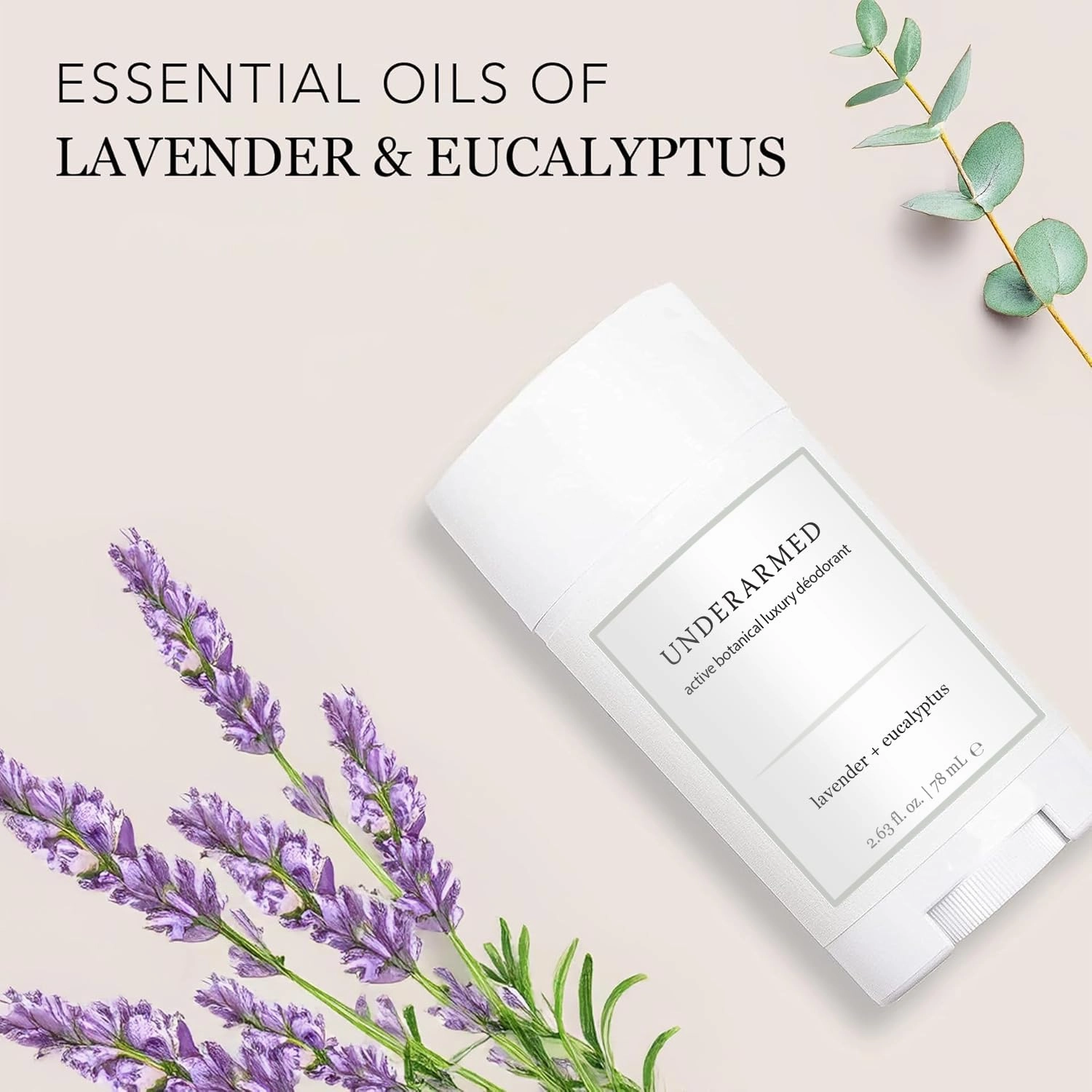 Underarmed Lavender   Eucalyptus Aluminum-Free Deodorant, Coconut   Essential Oils, Baking Soda, Raw Honey & Mineral Salt | Non-GMO Vegan Formula For Women & Men