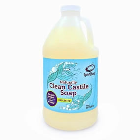Unscented Pure Castile Liquid Soap for Face, Hand & Body Wash-Vegan, Non-GMO, Made in USA, All Skin Types, Dry & Sensitive Skin (64 fl. oz.)