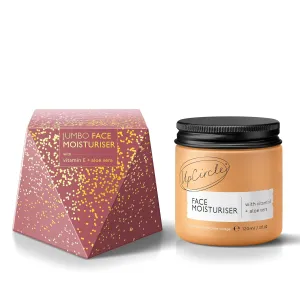 UPCIRCLE Jumbo Face Moisturiser with Argan Powder 120ml - Nourishing Day Cream - Vitamin E, Aloe Vera, Glycerin, Shea   Coconut Butter - Natural, Vegan   Cruelty-Free