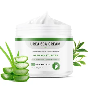 Urea Cream 60 Percent for Feet, 150g/5.29oz Urea Foot Cream, Cracked Heel Repair Cream, Foot Cream for Cracked Heels and Dry Skin, Foot Moisturiser