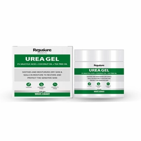 Urea Gel With 1% Salicylic Acid   Coconut Oil   Tea Tree Oil Fast Absorbing For Dry/Sensitive Skin, Softens & Moisturizes Skin For Face, Body & Foot – 100gm