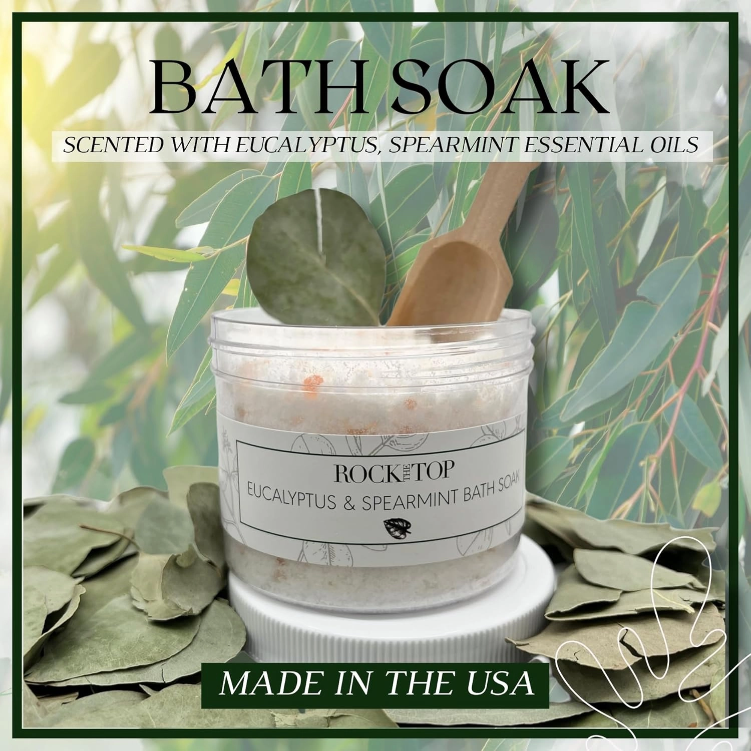 USA MADE | Eucalyptus Spearmint Spa Gift Baskets for Women. 6 Cold & Stress Self Care Gifts, Aromatherapy Epsom Salt Bath Soak, Bath Soap, Bath Bombs (Truffle), Bath Salts Gift Basket.