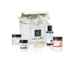 Uzuri Hydration Gift Set – Includes Organic Mango Vanilla Body Scrub, Black Soap, Coconut Milk Body Butter & Watermelon Lip Polish – Luxury Bath Kit for Women & Men – Ready-to-Gift Spa Box
