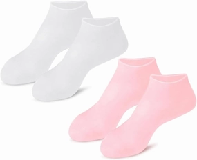 VALICLUD 2 Pairs Sebs Moisturizing Socks for Cracked Feet Breathable Foot Protection Covers for Exfoliation and Moisturizing Treatment Fits