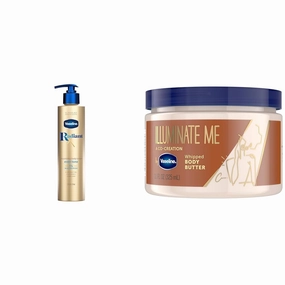 Vaseline Radiant X Even Tone Nourishing Body Lotion With 1% Niacinamide, Coconut Oil, Vitamin C, & Peptides 11 oz & Shea Body Butter Whipped Body Butter Created for Melanin Rich Skin