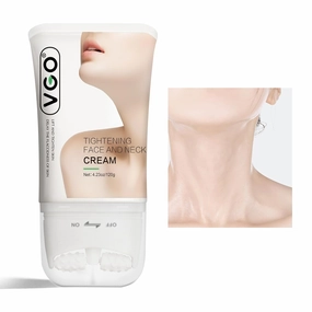 VGO Neck Firming Cream - Anti-Aging & Wrinkle Smoothing for Neck & Décolleté with Polypeptides, Retinol & Hyaluronic Acid - Lifts & Evens Skin Tone. 4.23 Fl Oz
