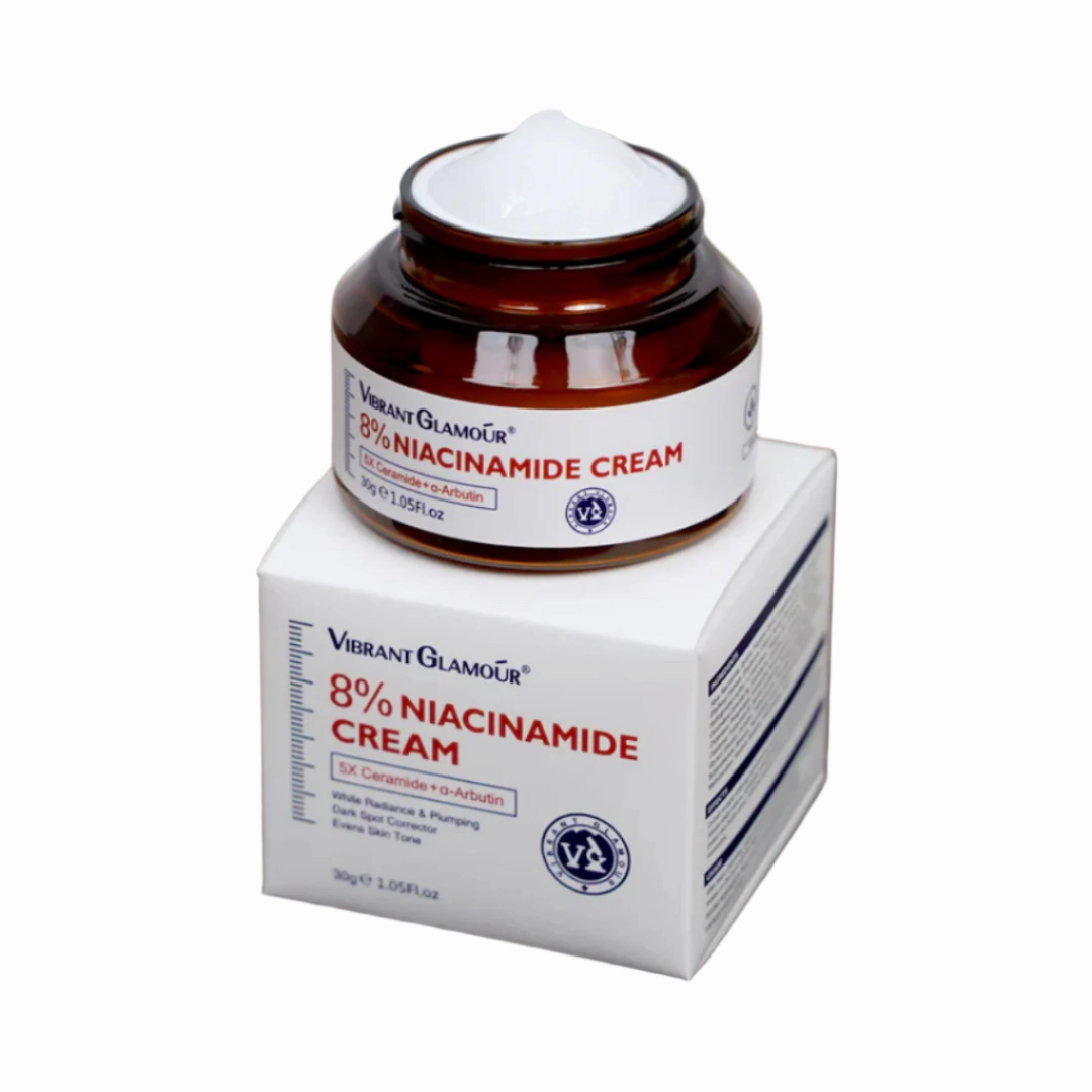 VIBRANT GLAMOUR 8% Niacinamide Cream (5X Ceramide   a-Arbutin) 30g
