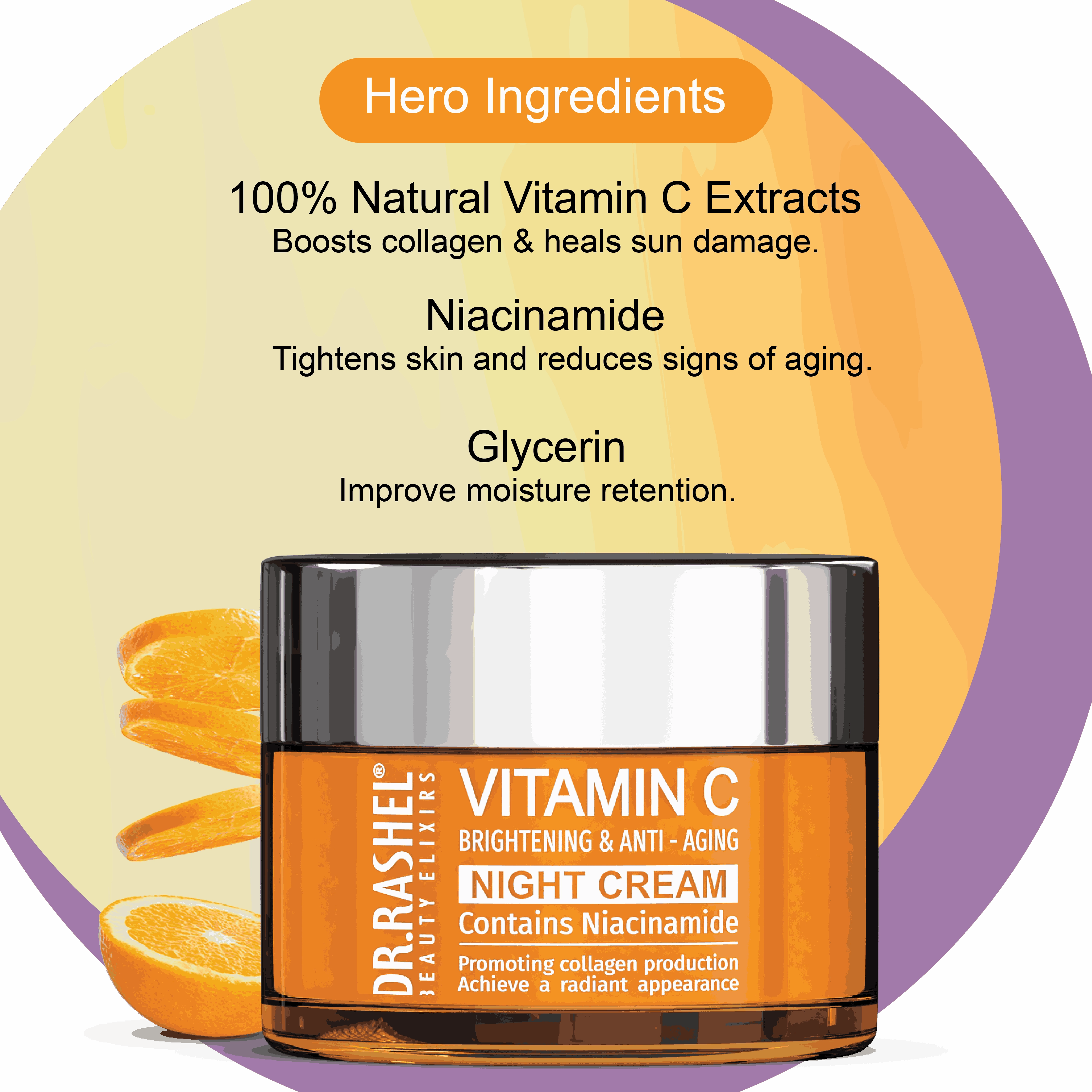 Vitamin C Night Cream - 50 Gm