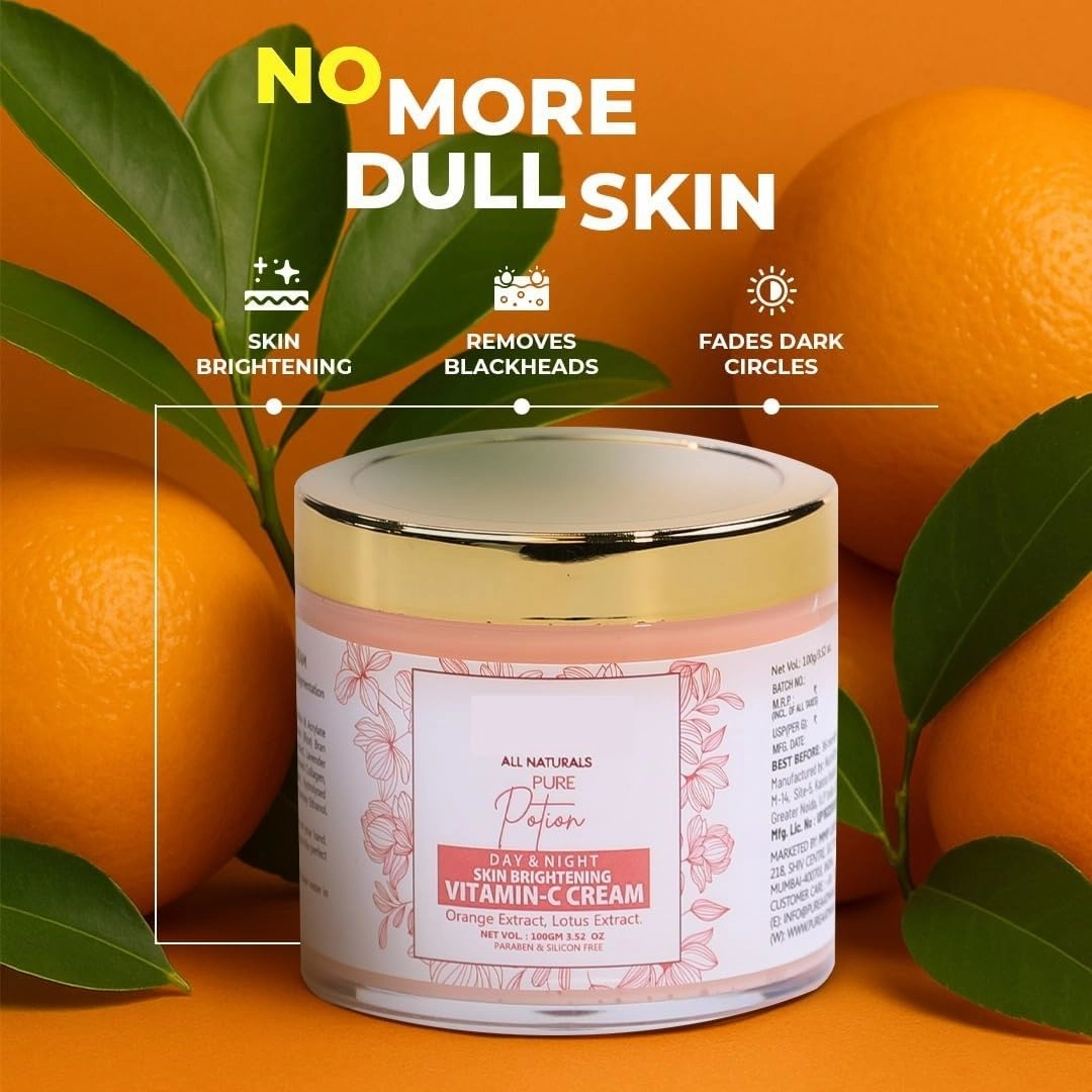 VitaminC Face cream for women ladies soft skin brightening moisturizer cream for smooth skin Glowing Skin Reduces Pigmentation and Dark Spots 100g