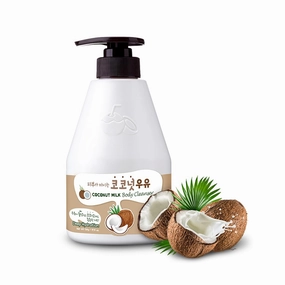WELCOS KWAILNARA Coconut Milk Body Wash – Korean Body Wash with Coconut Extract for Hydrated, Silky Skin 560 g / 19.75 oz.