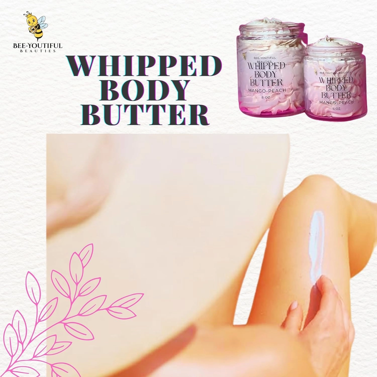 Whipped Shea   Beeswax Body Butter | Hydrating Moisturizer with Shea Butter, Mango Butter Cocoa Butter, & Beeswax for Nourishing Body Care - 8oz - Coconut Lime