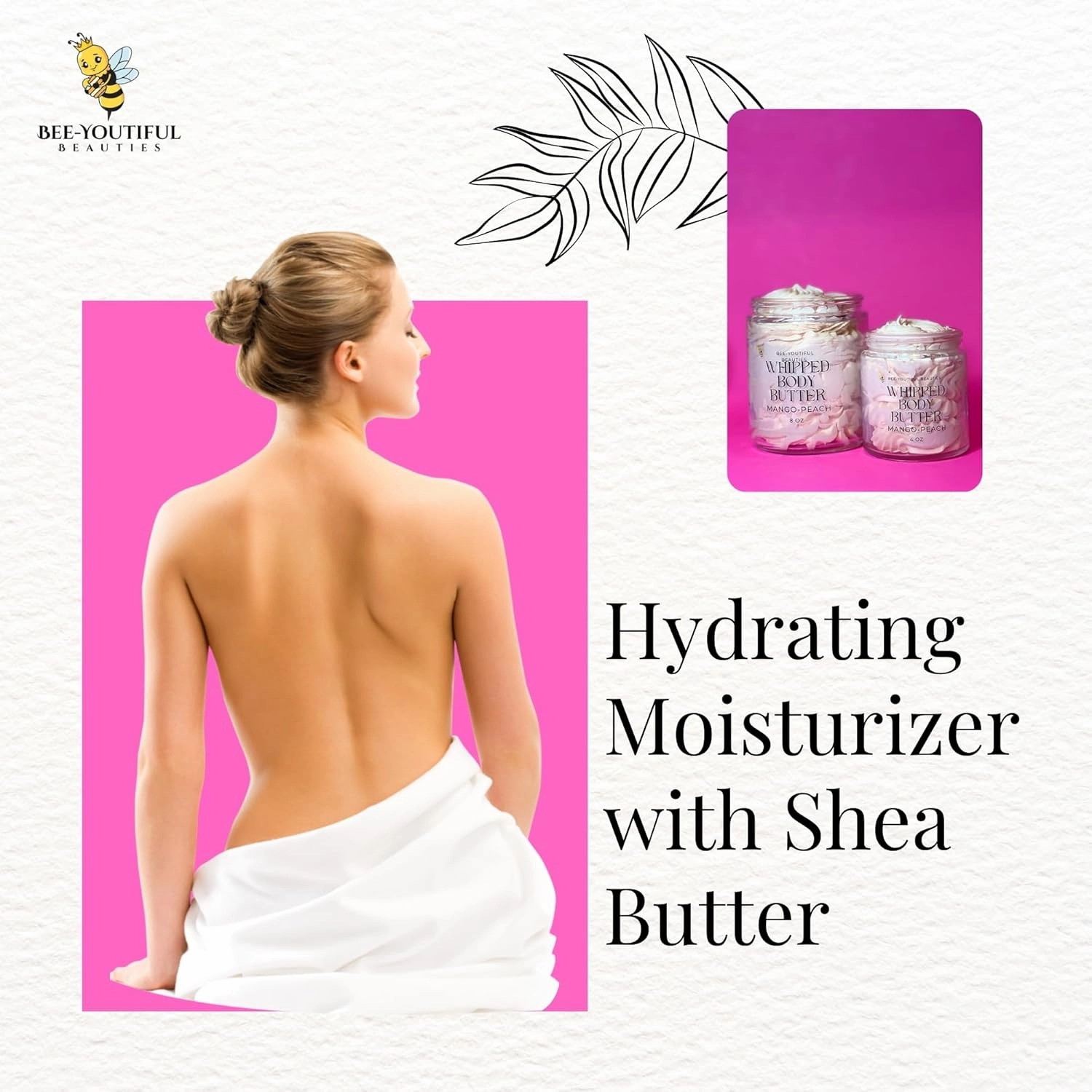 Whipped Shea   Beeswax Body Butter | Hydrating Moisturizer with Shea Butter, Mango Butter Cocoa Butter, & Beeswax for Nourishing Body Care - 8oz - Coconut Lime