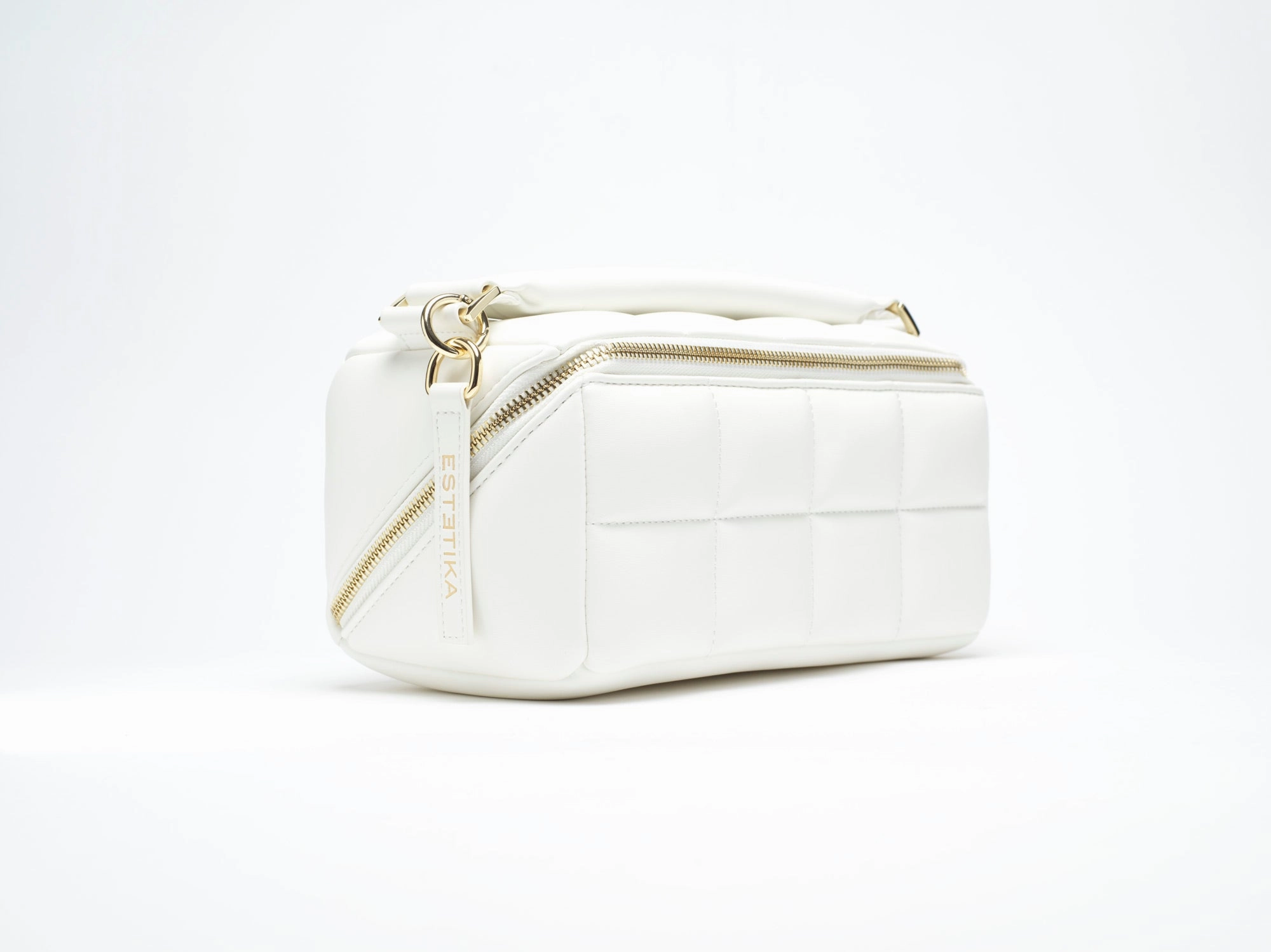 White Makeup Bag - Luxury Designer Cosmetic Case - The HOMEE