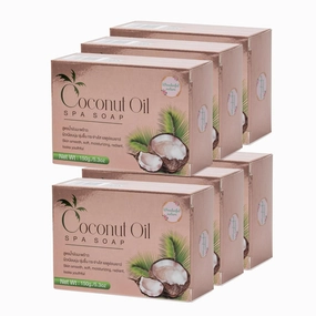 WONDERFUL NATURE Coconut Oil Soap Bar – Moisturizing Body Soap for Men & Women – Organic Bath Soap with Vitamin E – Gentle Cleansing for Face & Body – Hydrating & Anti-Aging – 150g (Pack of 6)