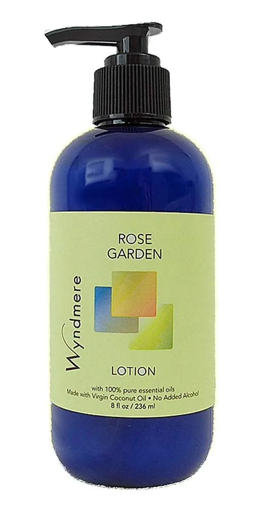 Wyndmere Rose Garden Lotion 8oz Aromatherapy Lotion with Pure Essential Oils
