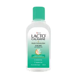 xIILacto_Cala_mine Micellar Water Make Up Remover Liquid | 100ml | With Aloe Vera, Green Tea & Niacinamide | Cleansing Water For Face That Removes Make-Up, Excess Oil & Impurities | Alcohol Free