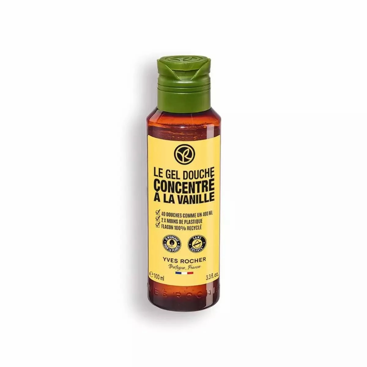 Yves Rocher Concentrated Vanilla Moisturizing Shower and Bath Gel - 100 ml. / 3.3 fl.oz.