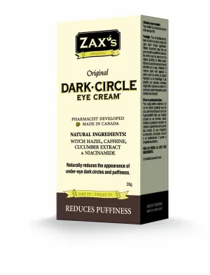 ZAX'S ORIGINAL - Under Eye Cream for Dark Circles and Puffiness, Moisturizing Eye Cream with Witch Hazel, Caffeine, Niacinamide, and Cucumber Extract, Anti Aging Eye Cream, Puffy Eyes Treatment, 28g