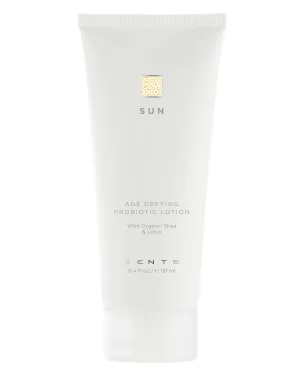 Zents Age-Defying Probiotic Body & Hand Lotion (Sun) | Moisturizing Lotion with Hyaluronic Acid & Organic Shea Butter | Nourishes & Hydrates Skin | 6.4 fl oz