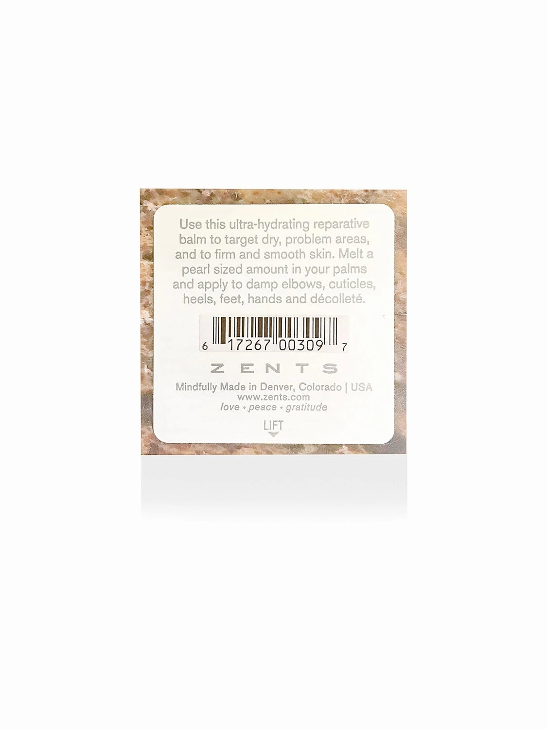Zents Concreta Firming Repair Balm & Solid Parfum (Sun Fragrance) | Moisturizing Shea Butter & Coconut Oil for Skin | 1.25 fl oz