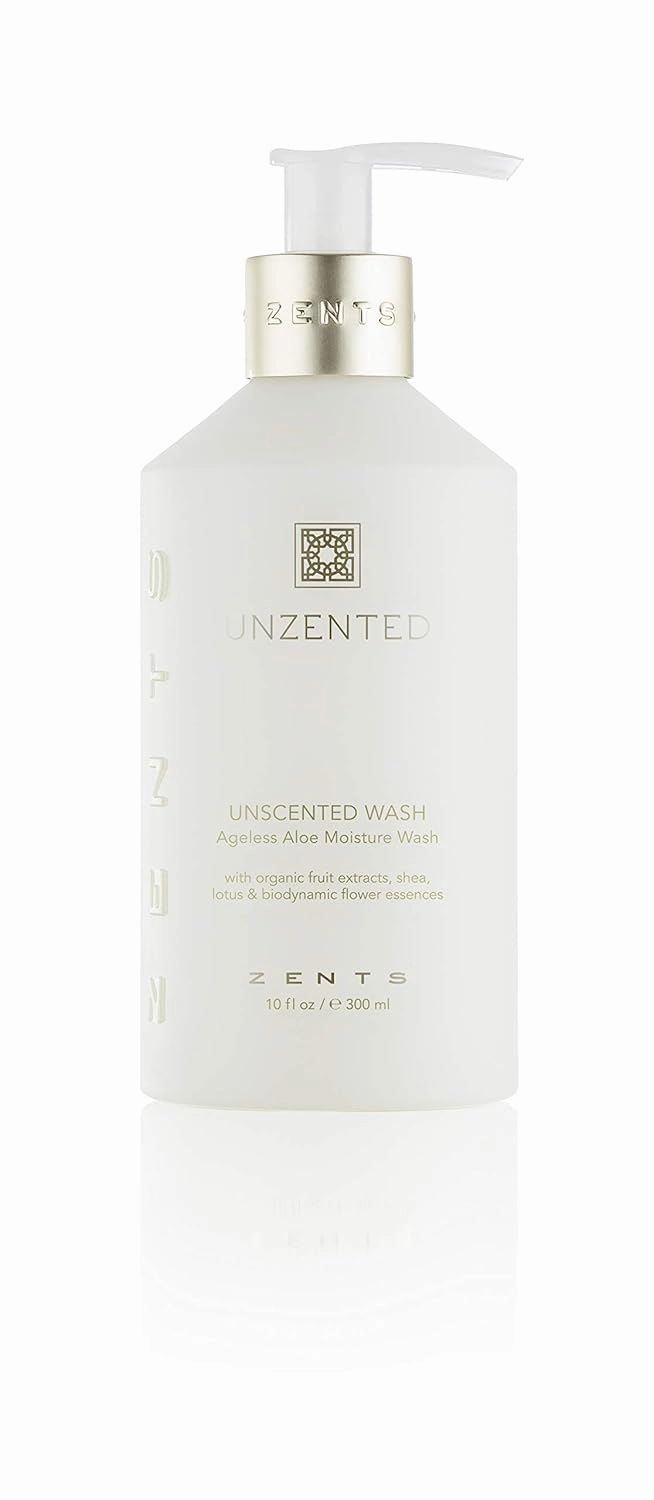 Zents Hand & Body Wash (Fragrance-Free) | Hydrating Anti-Aging Cleanser with Organic Shea Butter & Aloe for Dry Skin | Gentle & Nourishing | 10 fl oz