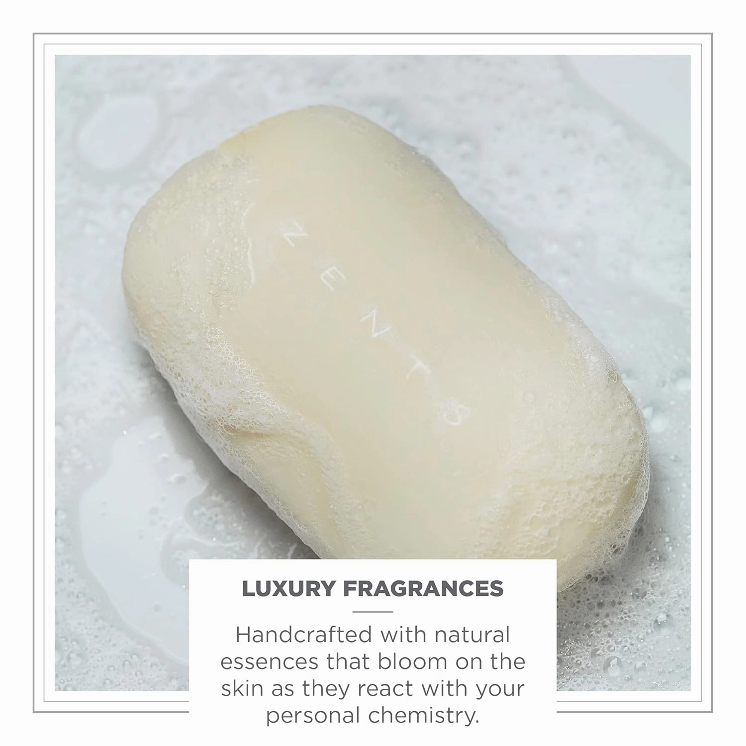 Zents Triple-Milled Luxe Bar Soap (Fig Fragrance) | Moisturizing Soap with Organic Shea Butter | Gentle Hand & Body Wash | Nourishes & Softens Skin | 5.7 oz